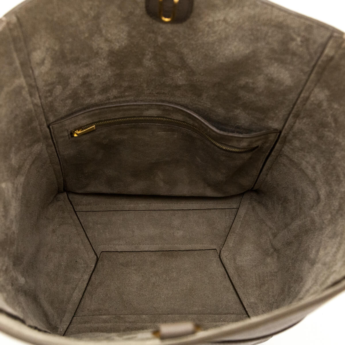 Celine Taupe Soft Grained Calfskin Sangle Bucket Bag - Love that Bag etc - Preowned Authentic Designer Handbags Preloved Fashions