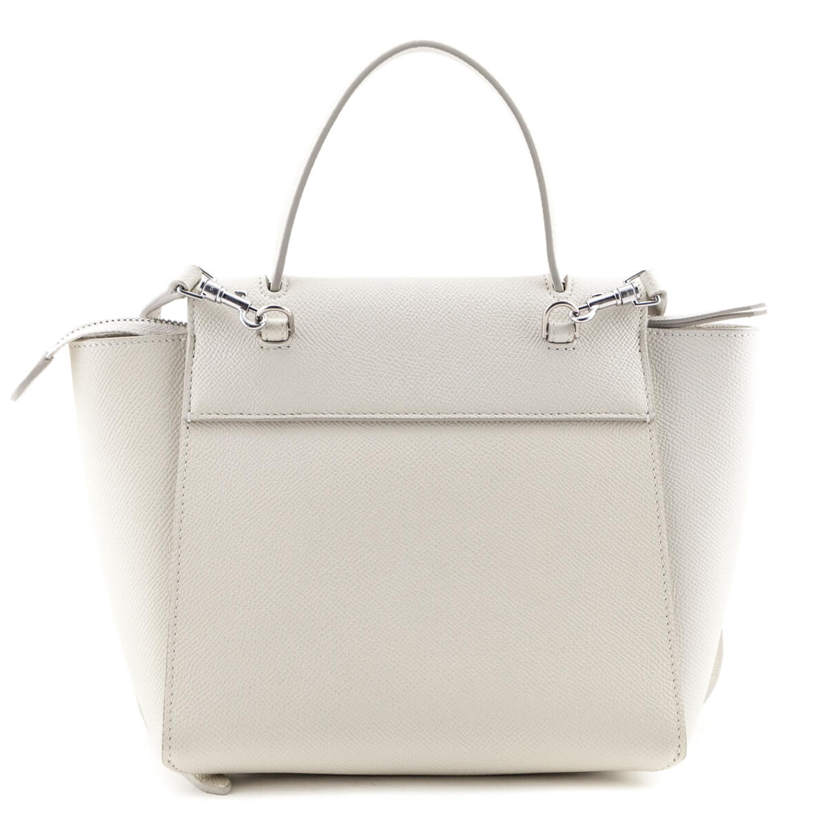 Celine White Grained Calfskin Nano Belt Bag - Love that Bag etc - Preowned Authentic Designer Handbags Preloved Fashions