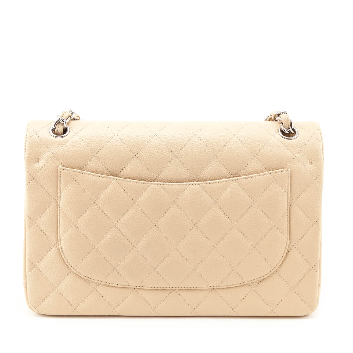 Chanel Beige Caviar Quilted Jumbo Double Flap - Love that Bag etc - Preowned Authentic Designer Handbags Preloved Fashions