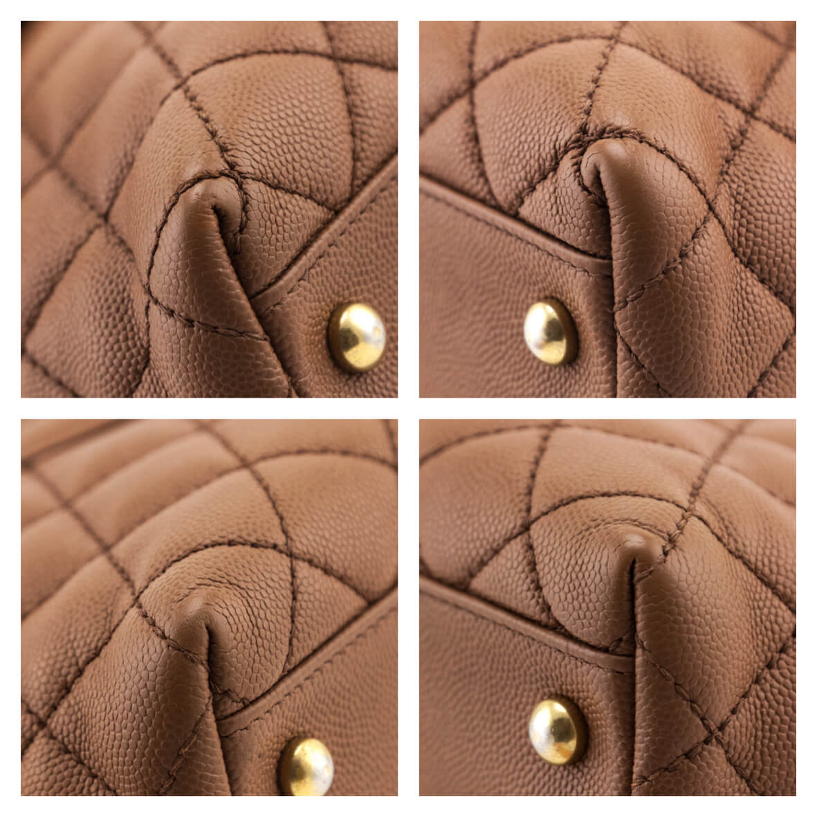 Chanel Beige Caviar Lizard Quilted Medium Coco Handle Flap Bag - Love that Bag etc - Preowned Authentic Designer Handbags Preloved Fashions