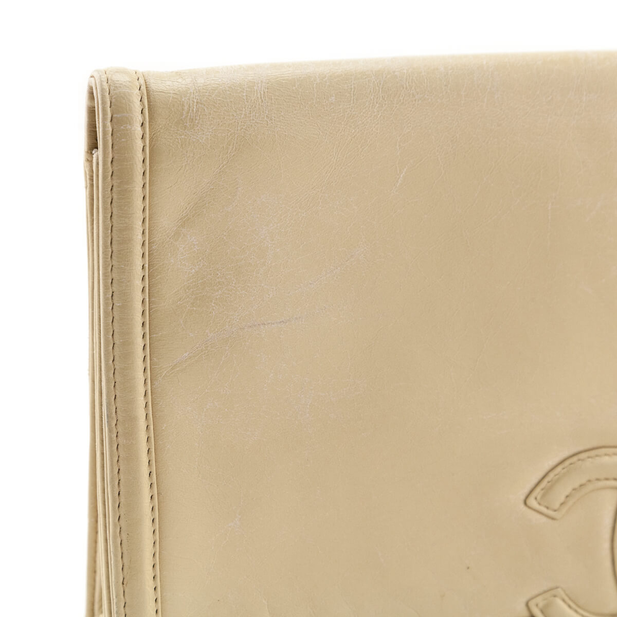 Chanel Beige Lambskin Vintage CC Clutch - Love that Bag etc - Preowned Authentic Designer Handbags Preloved Fashions