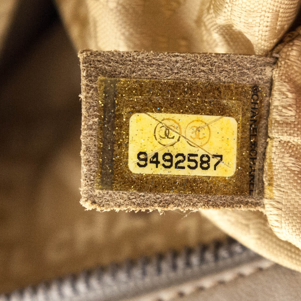 Chanel Beige Lambskin Surpique Stitch Pochette - Love that Bag etc - Preowned Authentic Designer Handbags Preloved Fashions
