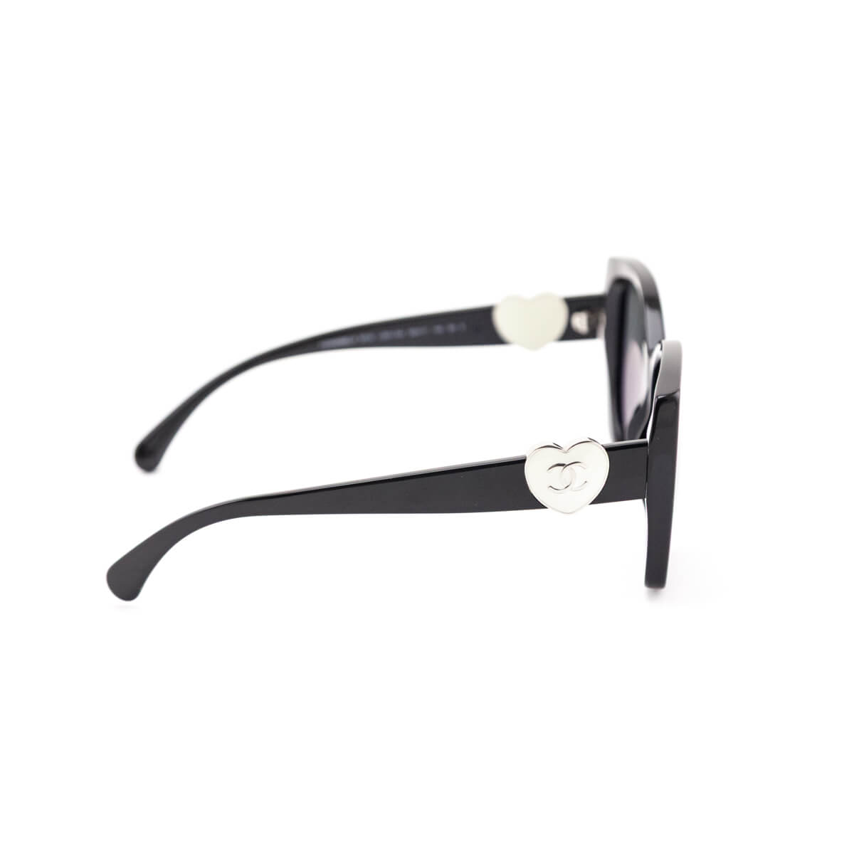 Chanel Black Acetate 5519 Square CC Heart Sunglasses - Love that Bag etc - Preowned Authentic Designer Handbags Preloved Fashions
