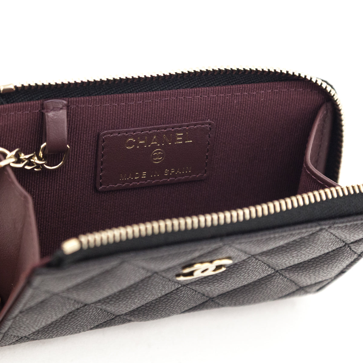 Chanel Black Caviar Quilted Zipped Key Holder Case - Love that Bag etc - Preowned Authentic Designer Handbags Preloved Fashions