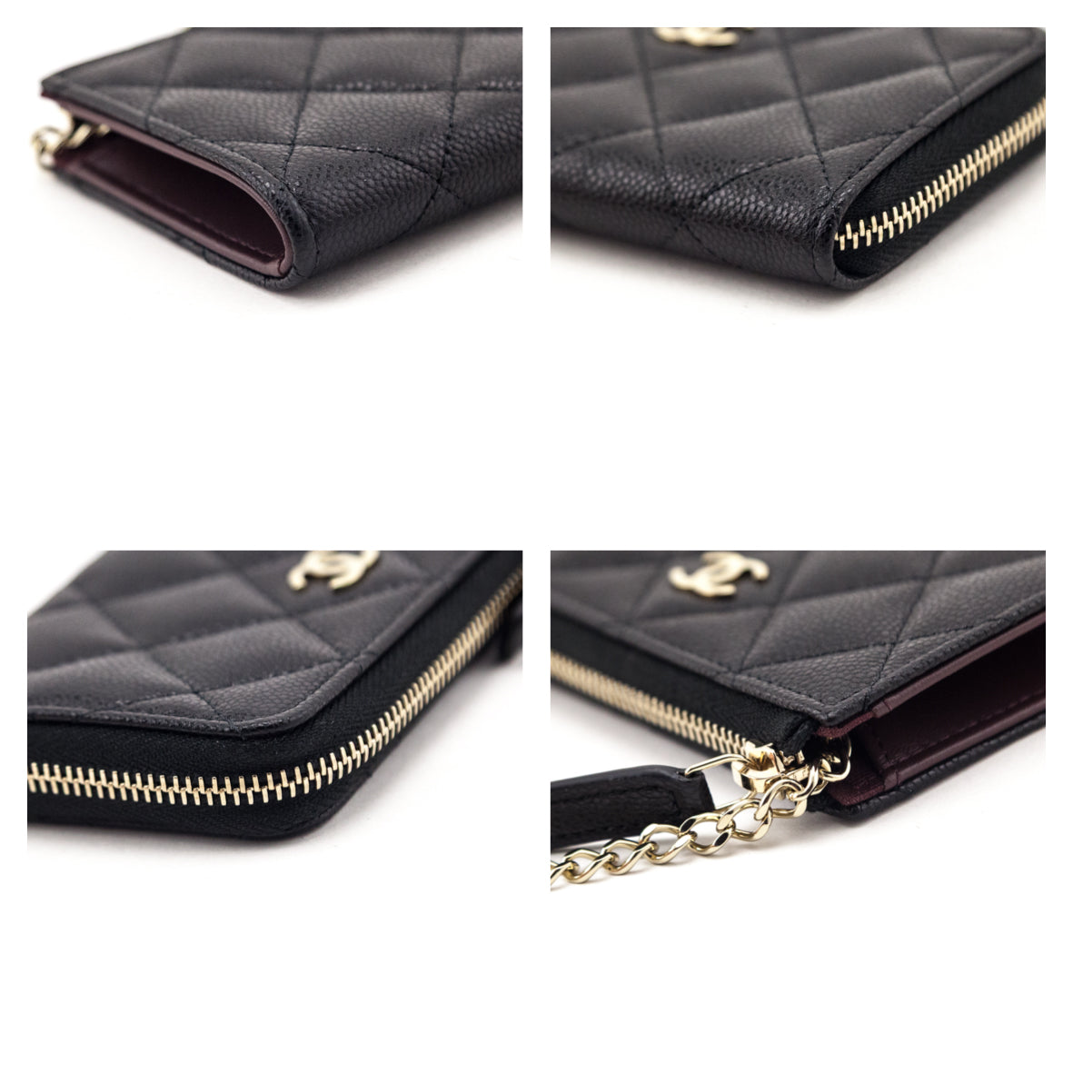 Chanel Black Caviar Quilted Zipped Key Holder Case - Love that Bag etc - Preowned Authentic Designer Handbags Preloved Fashions