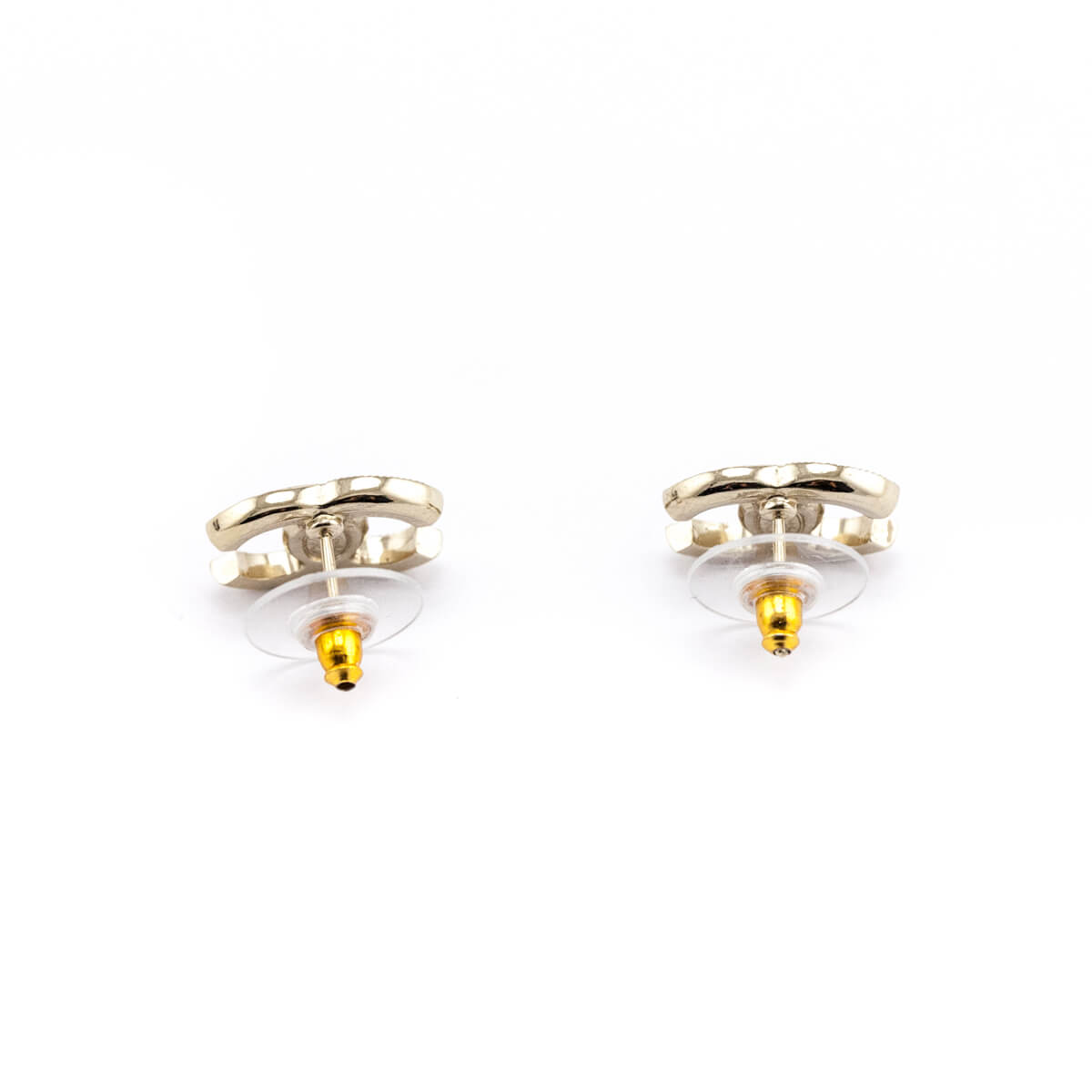 Chanel Black Enamel Crystal CC Stud Earrings - Love that Bag etc - Preowned Authentic Designer Handbags Preloved Fashions