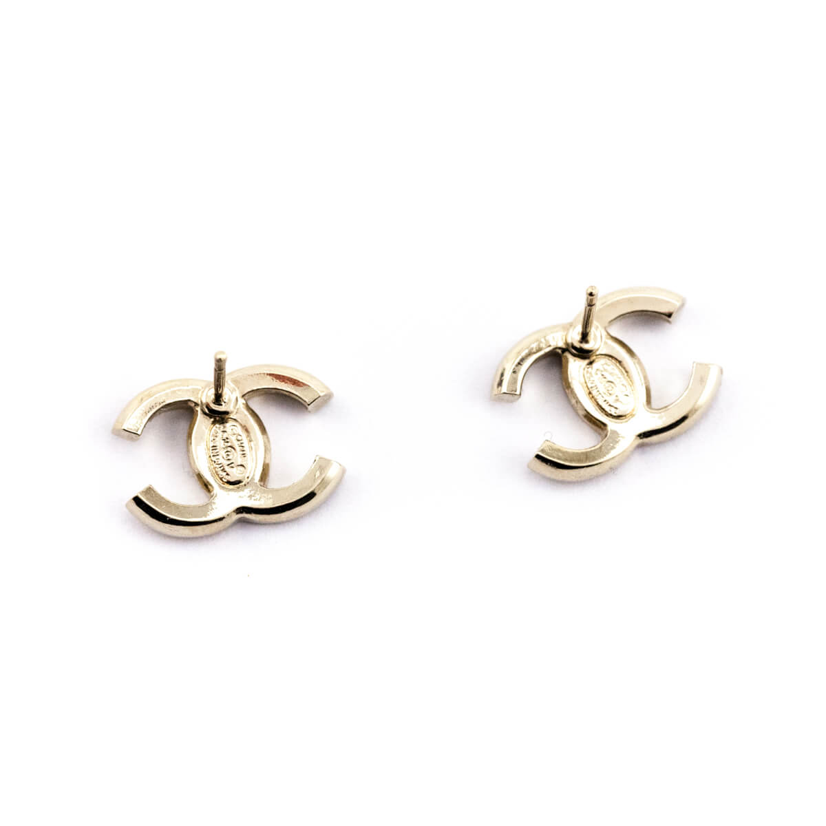 Chanel Black Enamel Crystal CC Stud Earrings - Love that Bag etc - Preowned Authentic Designer Handbags Preloved Fashions