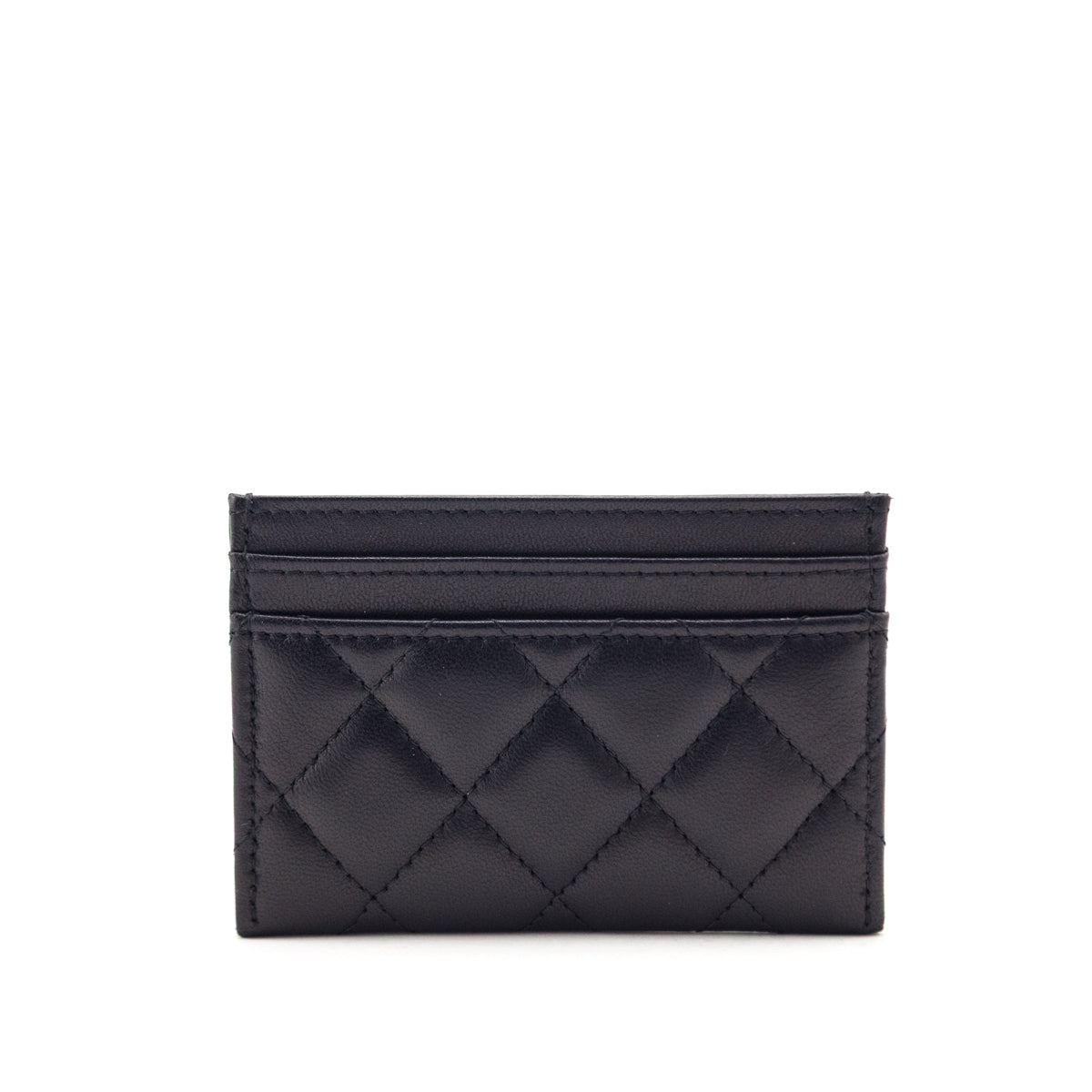 Chanel Black Lambskin Quilted Card Holder - Love that Bag etc - Preowned Authentic Designer Handbags Preloved Fashions