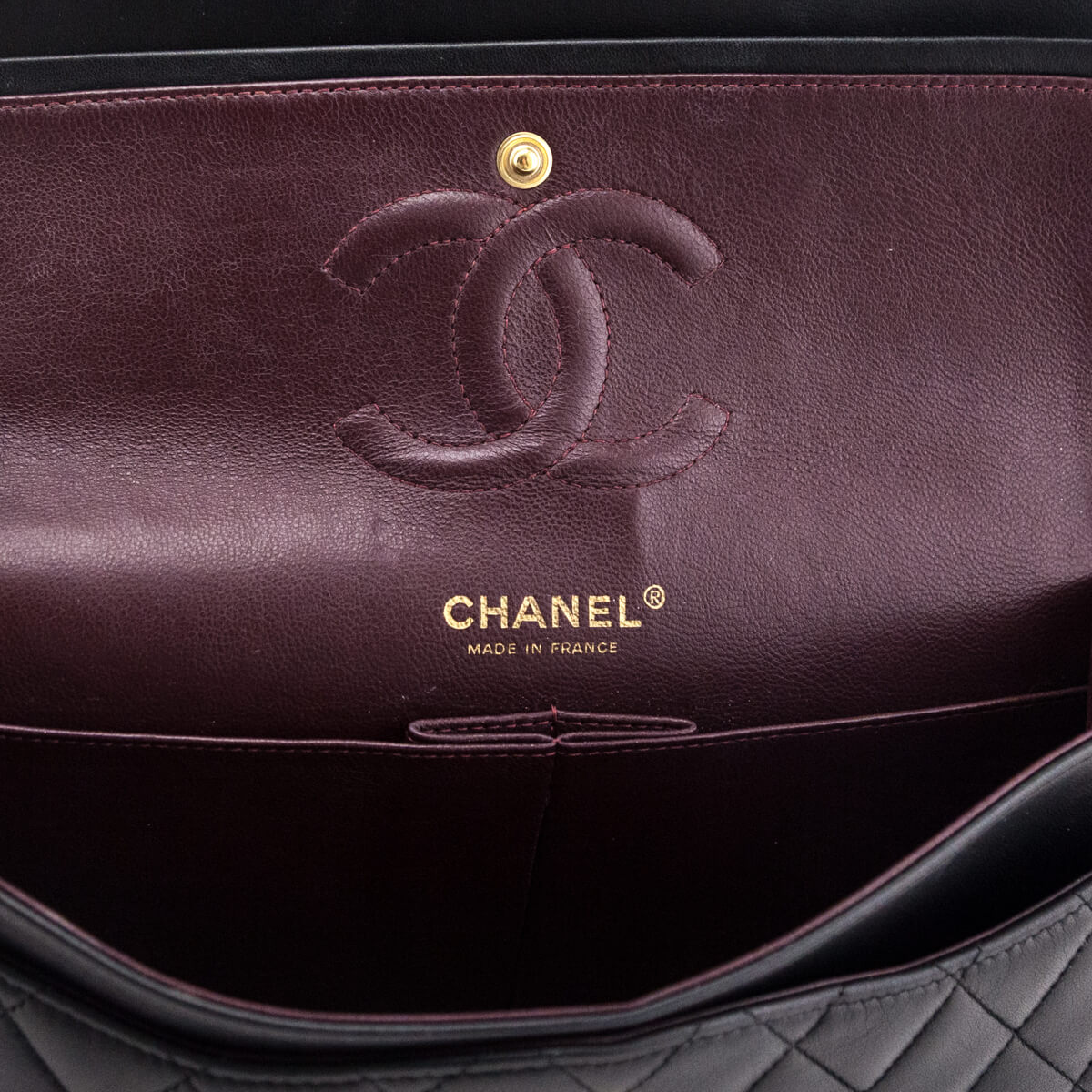 Chanel Black Lambskin Quilted Medium Double Flap Bag - Love that Bag etc - Preowned Authentic Designer Handbags Preloved Fashions