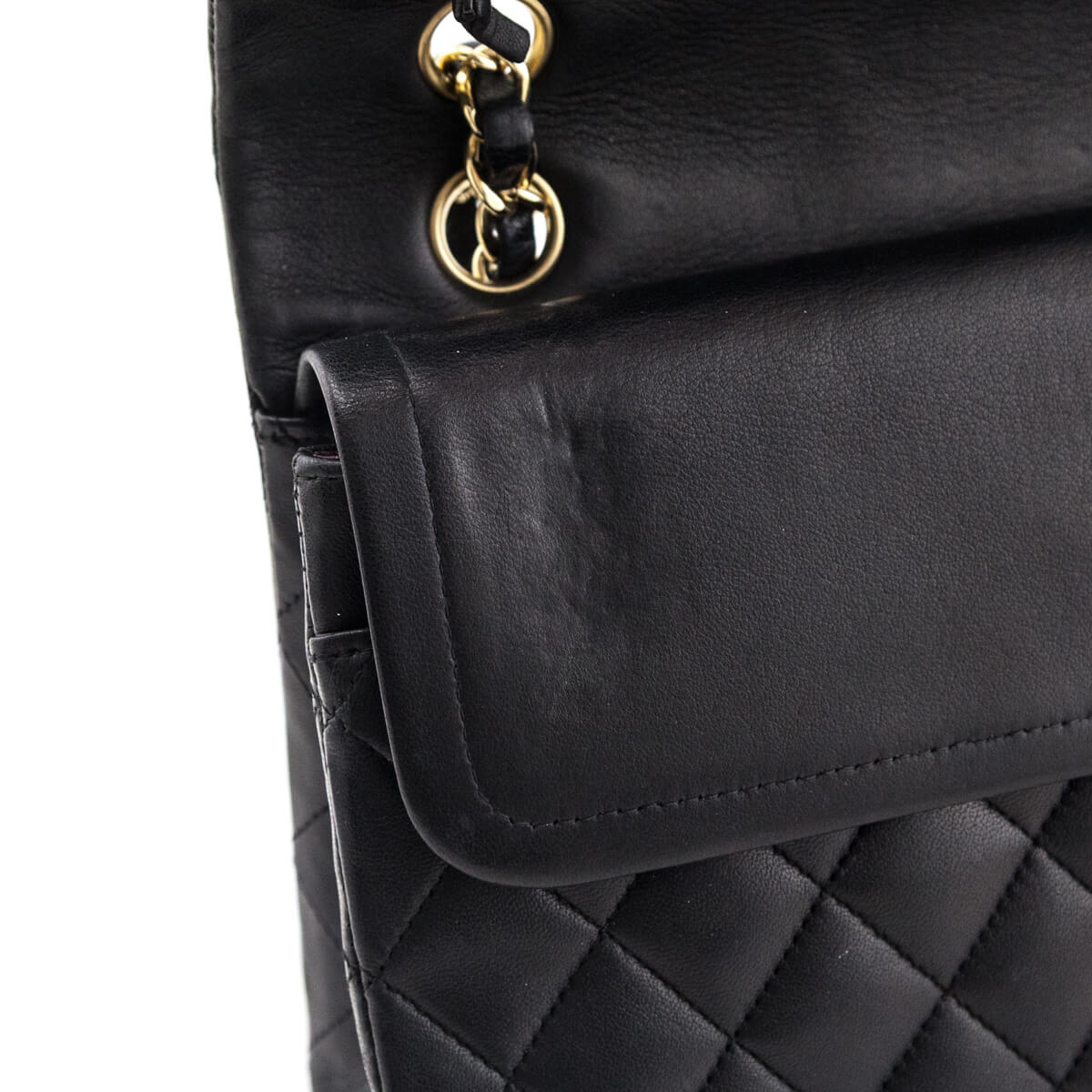 Chanel Black Lambskin Quilted Medium Double Flap Bag - Love that Bag etc - Preowned Authentic Designer Handbags Preloved Fashions