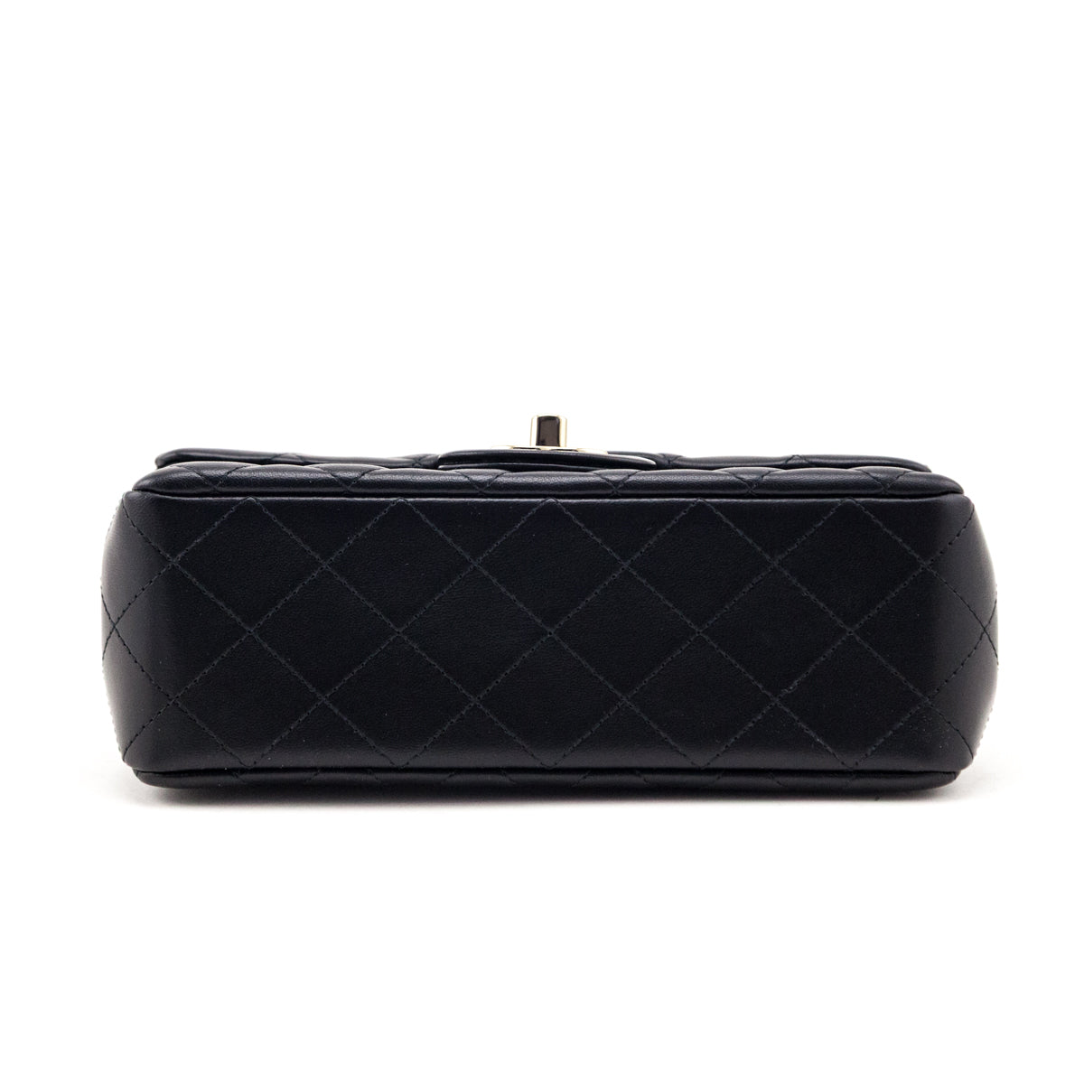 Chanel Black Lambskin Quilted Mini Rectangular Flap
