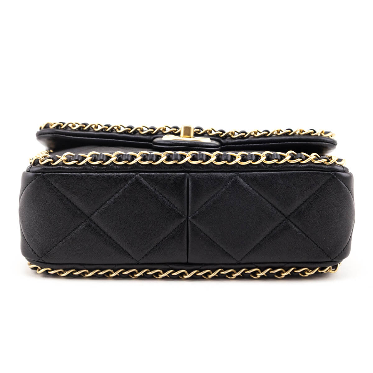 Chanel Black Lambskin Quilted Small Chain Around Flap Bag - Love that Bag etc - Preowned Authentic Designer Handbags Preloved Fashions