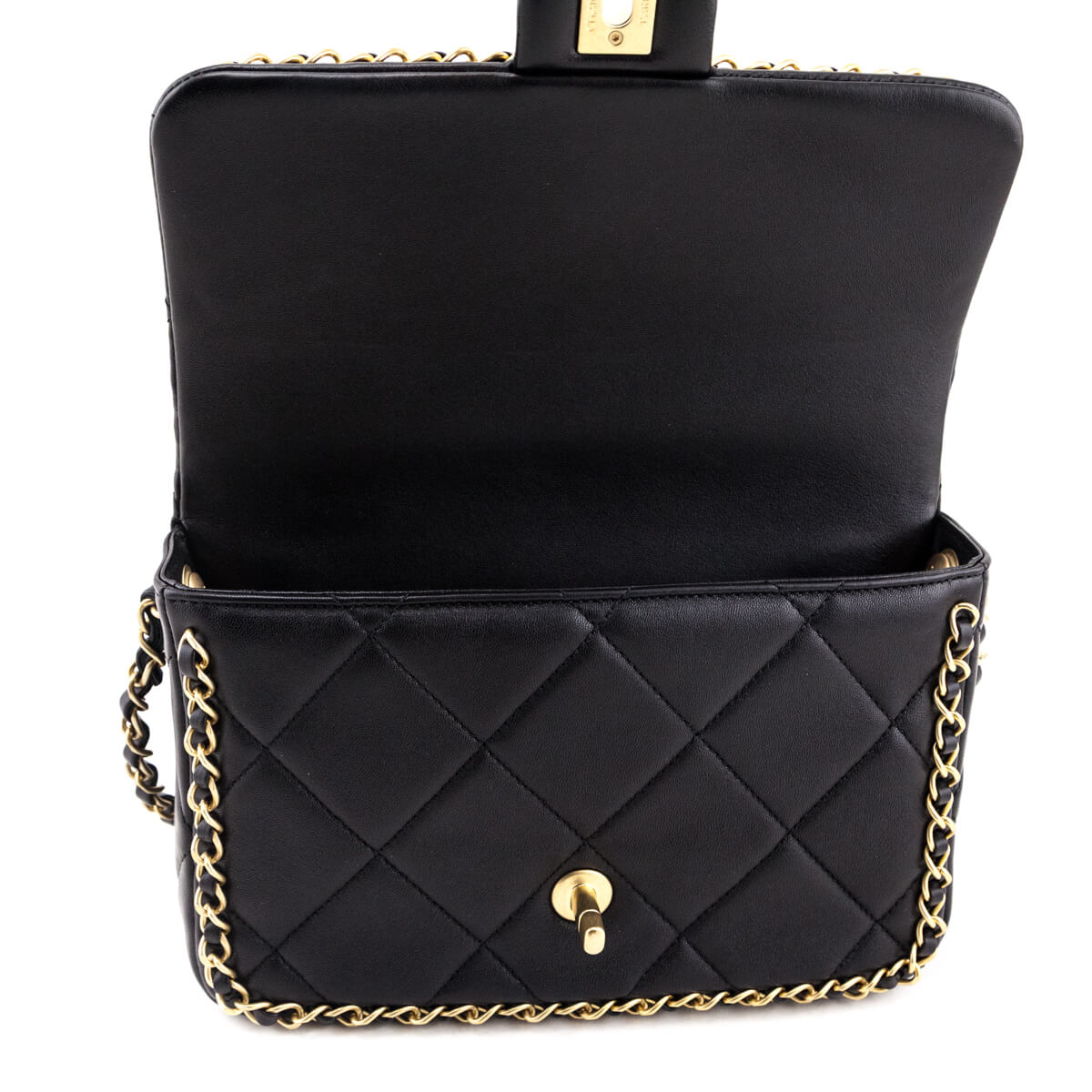 Chanel Black Lambskin Quilted Small Chain Around Flap Bag - Love that Bag etc - Preowned Authentic Designer Handbags Preloved Fashions