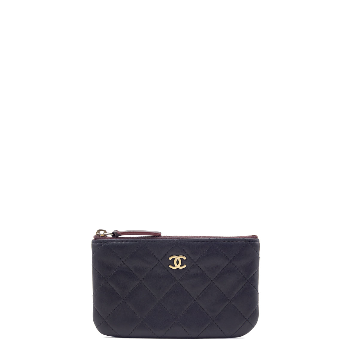Chanel Black Lambskin Quilted Small Cosmetic Case - Love that Bag etc - Preowned Authentic Designer Handbags Preloved Fashions