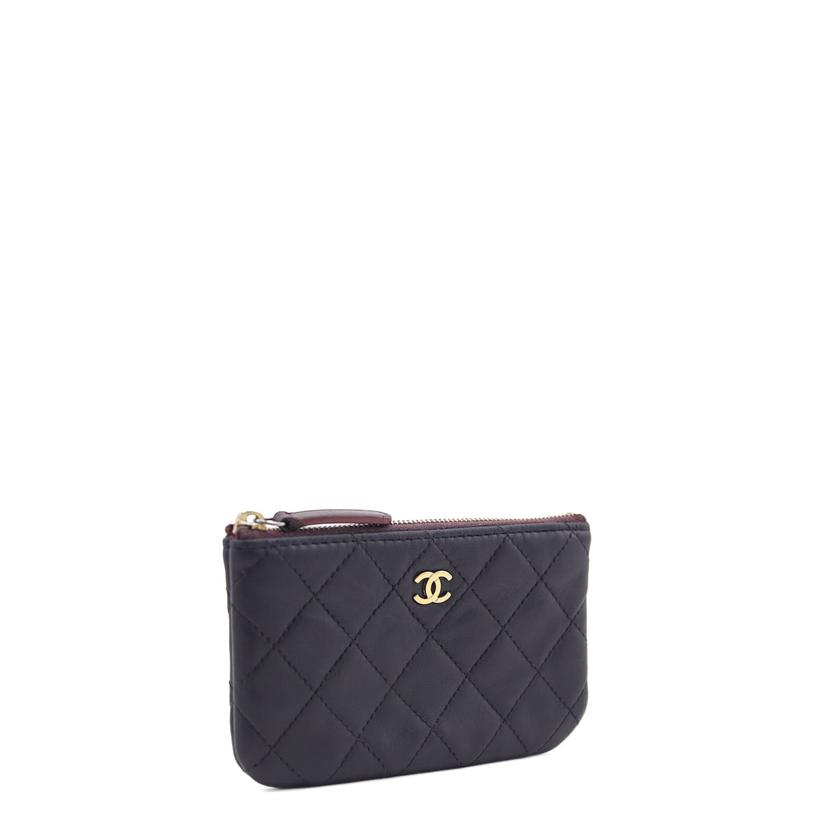 Chanel Black Lambskin Quilted Small Cosmetic Case - Love that Bag etc - Preowned Authentic Designer Handbags Preloved Fashions