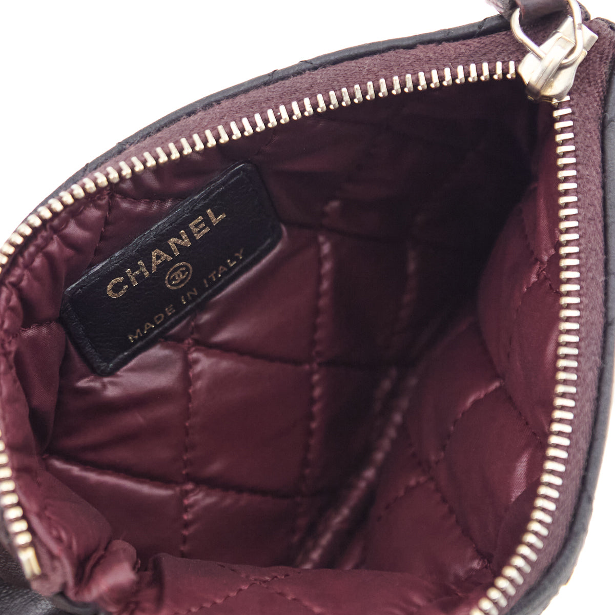 Chanel Black Lambskin Quilted Small Cosmetic Case - Love that Bag etc - Preowned Authentic Designer Handbags Preloved Fashions