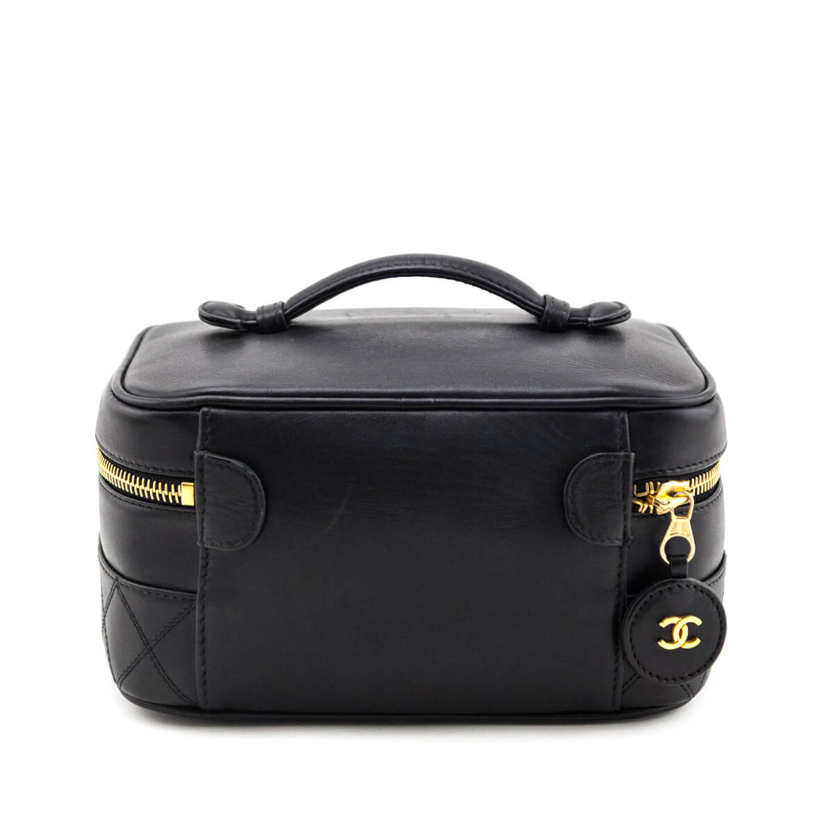 Chanel Black Lambskin Vanity Cosmetic Case - Love that Bag etc - Preowned Authentic Designer Handbags Preloved Fashions