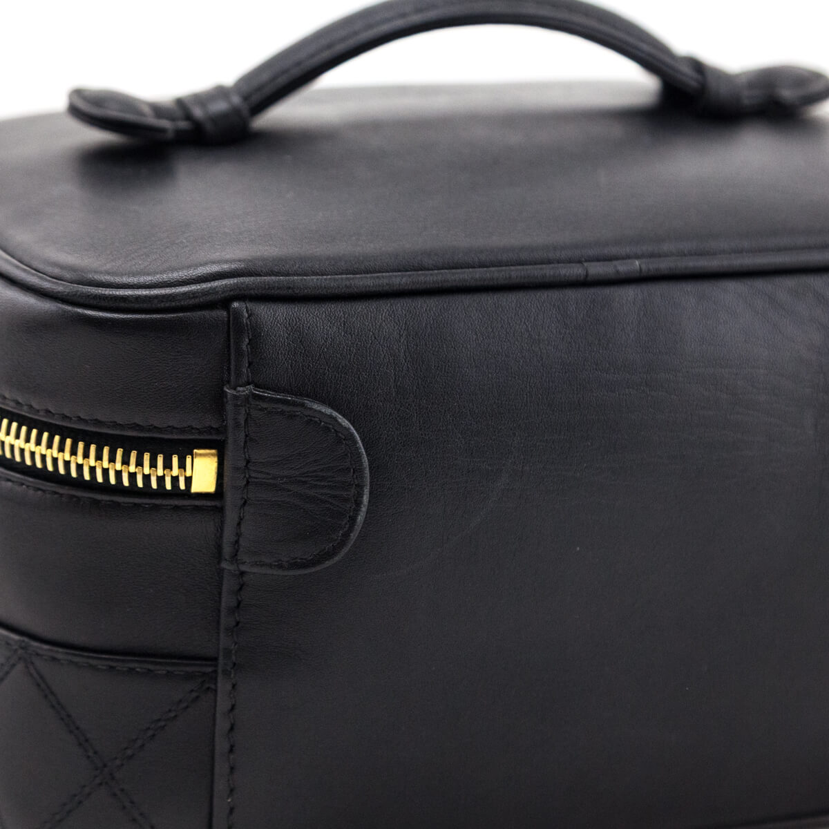 Chanel Black Lambskin Vanity Cosmetic Case - Love that Bag etc - Preowned Authentic Designer Handbags Preloved Fashions