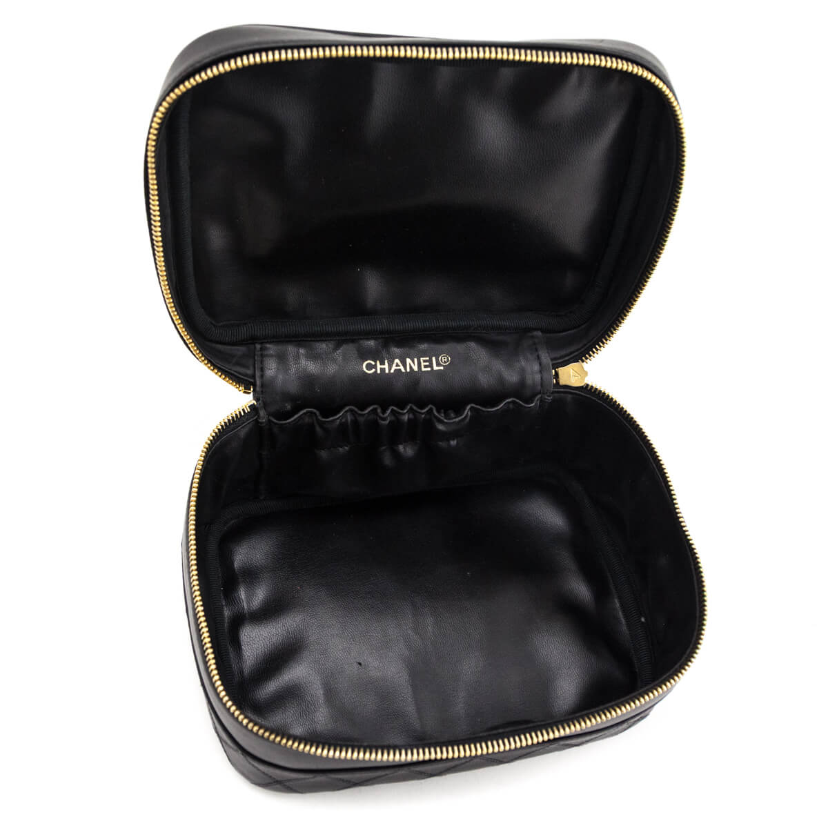 Chanel Black Lambskin Vanity Cosmetic Case - Love that Bag etc - Preowned Authentic Designer Handbags Preloved Fashions