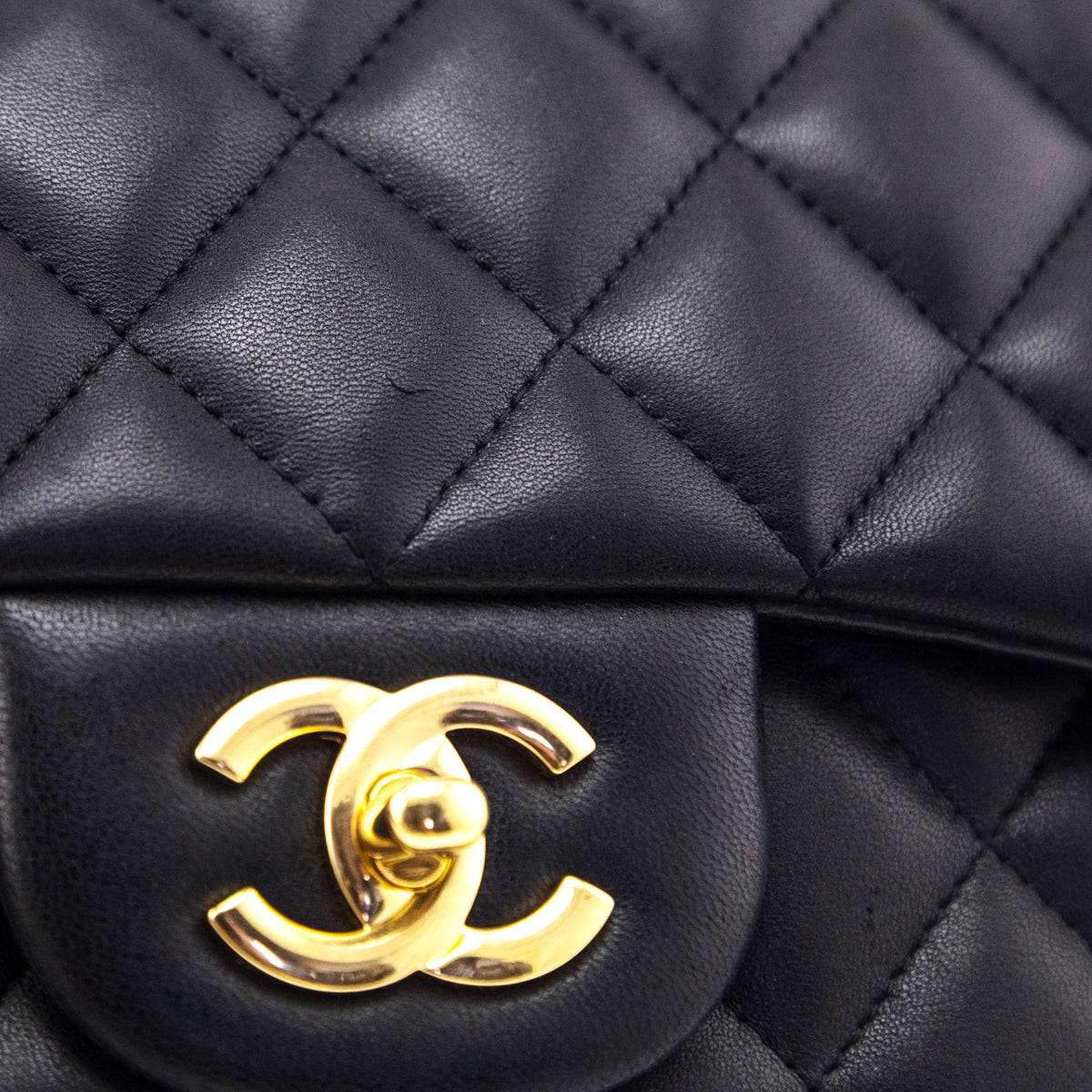 Chanel Black Quilted Lambskin Jumbo Single Flap Bag - Love that Bag etc - Preowned Authentic Designer Handbags Preloved Fashions