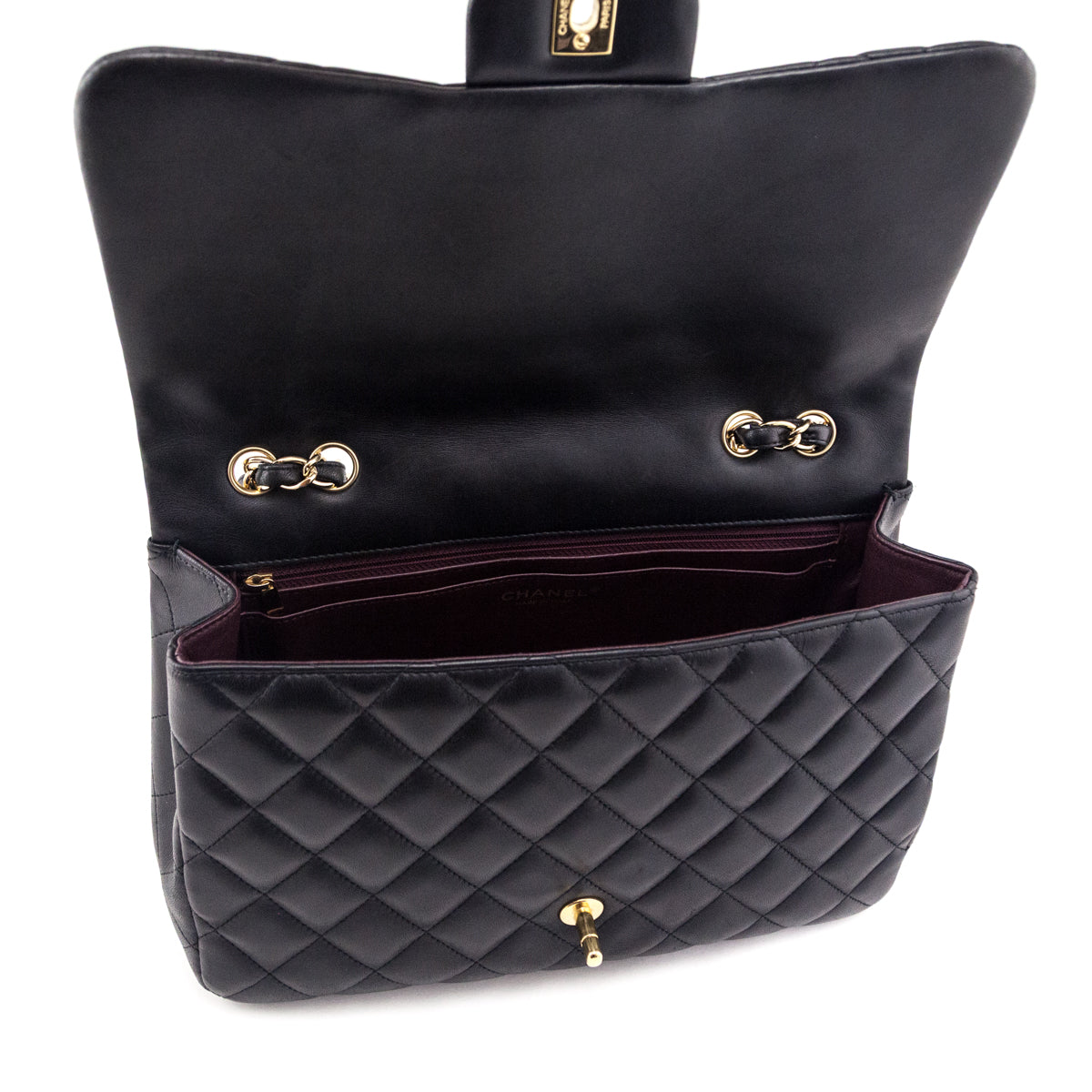 Chanel Black Quilted Lambskin Jumbo Single Flap Bag - Love that Bag etc - Preowned Authentic Designer Handbags Preloved Fashions