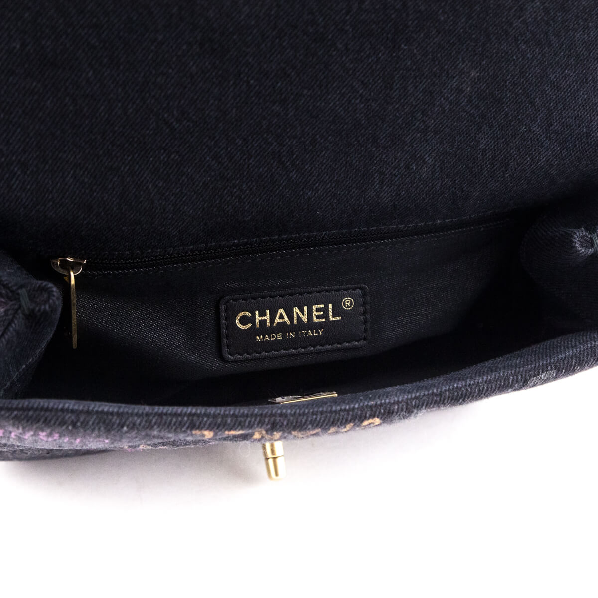 Chanel Black Quilted Small Denim Mood Rectangular Flap Bag - Love that Bag etc - Preowned Authentic Designer Handbags Preloved Fashions
