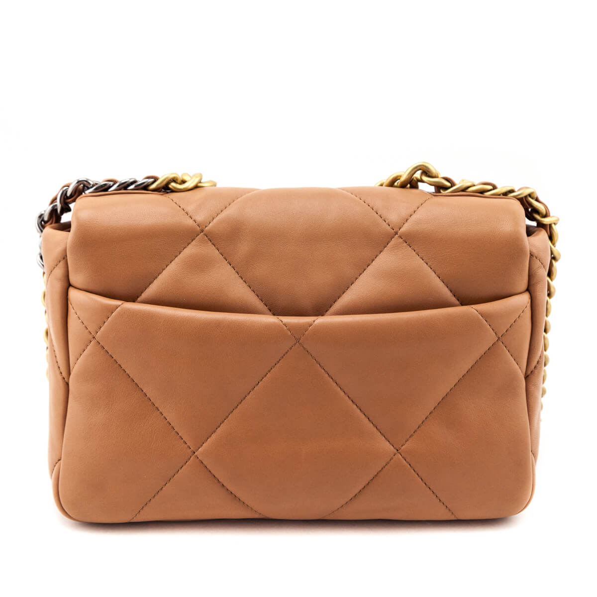 Chanel Brown Lambskin Quilted Medium Chanel 19 Flap Bag - Love that Bag etc - Preowned Authentic Designer Handbags Preloved Fashions