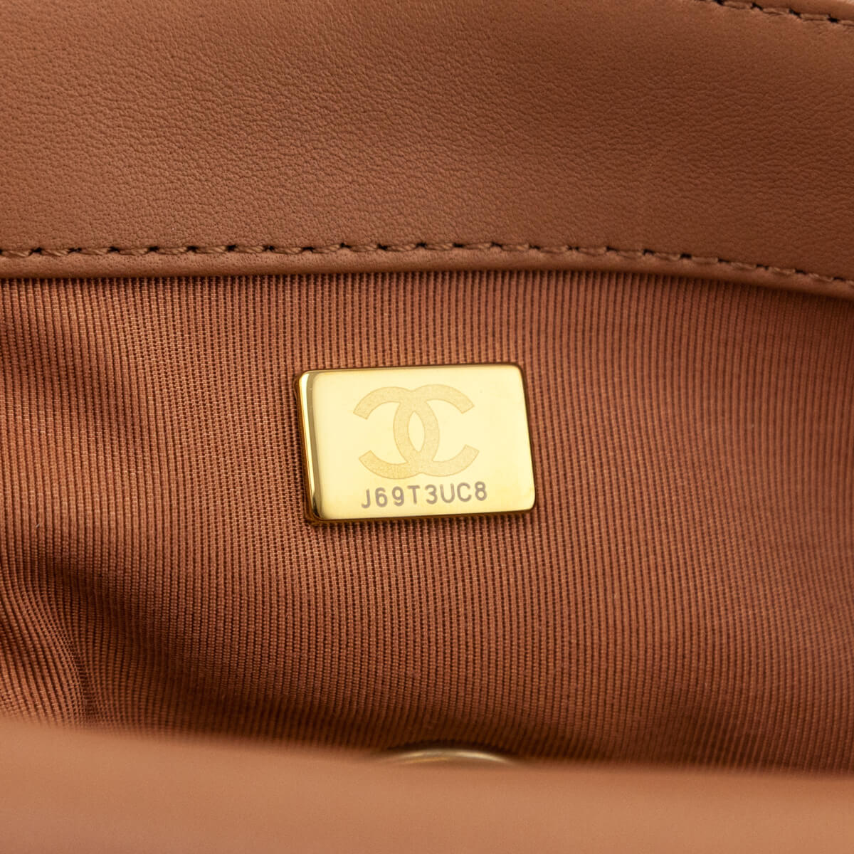 Chanel Brown Lambskin Quilted Medium Chanel 19 Flap Bag - Love that Bag etc - Preowned Authentic Designer Handbags Preloved Fashions