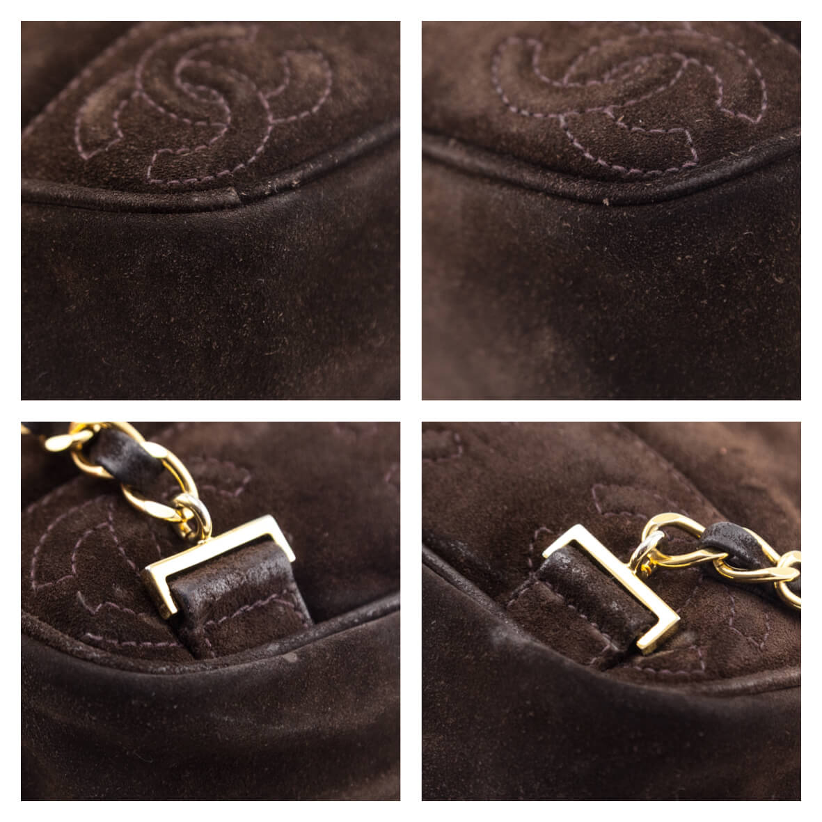 Chanel Brown Suede CC Flap Vintage Backpack - Love that Bag etc - Preowned Authentic Designer Handbags Preloved Fashions