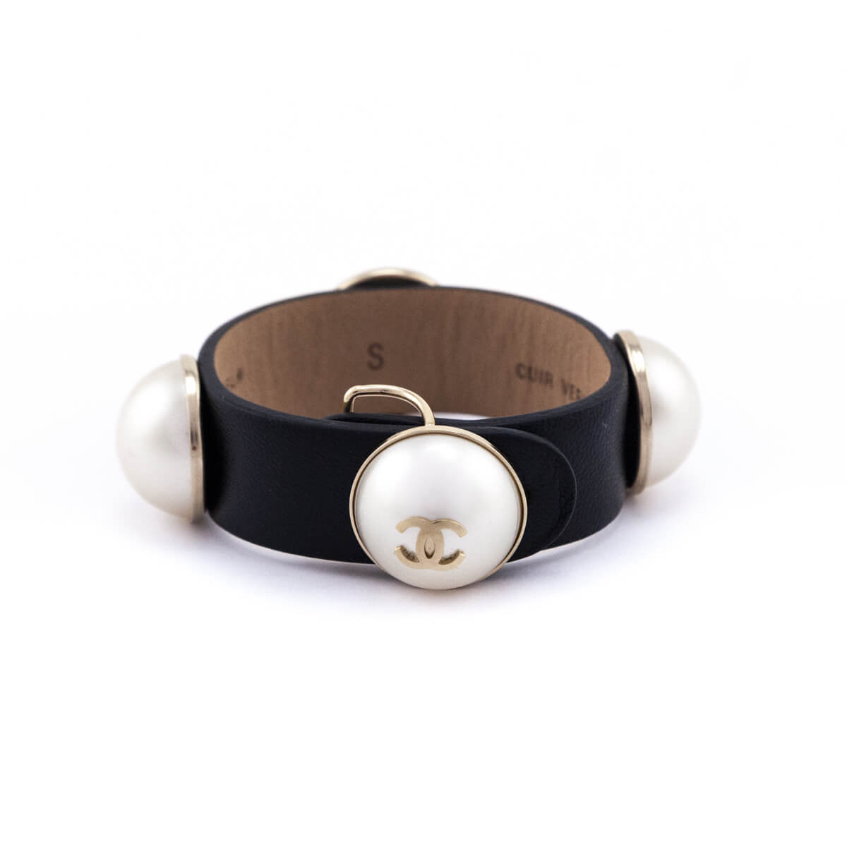 Chanel Faux Pearl Black Leather Wrap Bracelet - Love that Bag etc - Preowned Authentic Designer Handbags Preloved Fashions