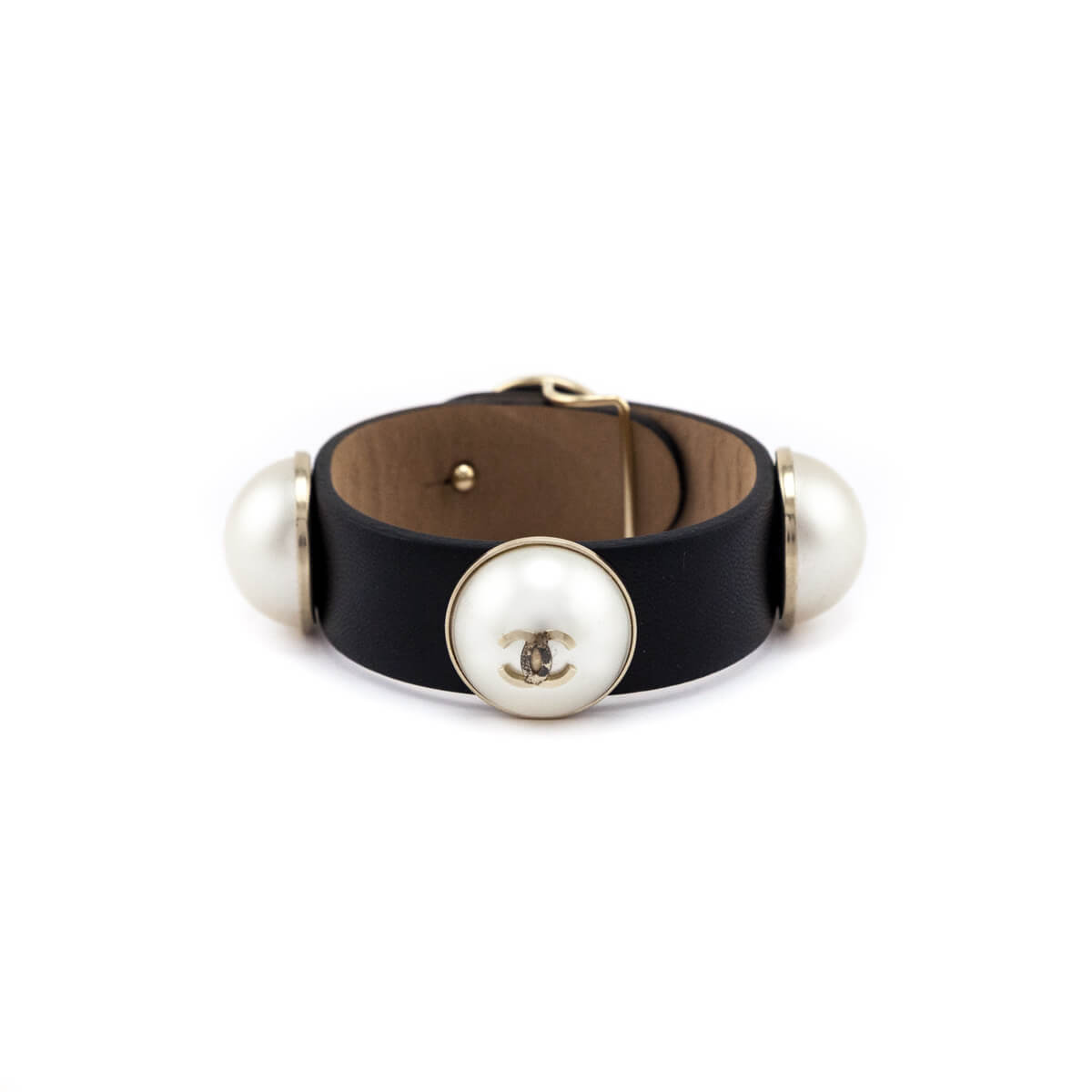 Chanel Faux Pearl Black Leather Wrap Bracelet - Love that Bag etc - Preowned Authentic Designer Handbags Preloved Fashions