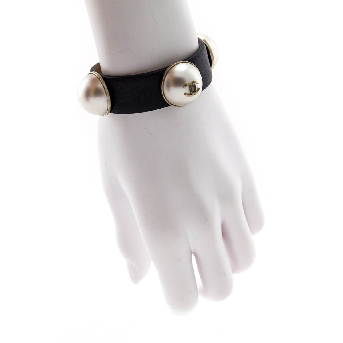 Chanel Faux Pearl Black Leather Wrap Bracelet - Love that Bag etc - Preowned Authentic Designer Handbags Preloved Fashions