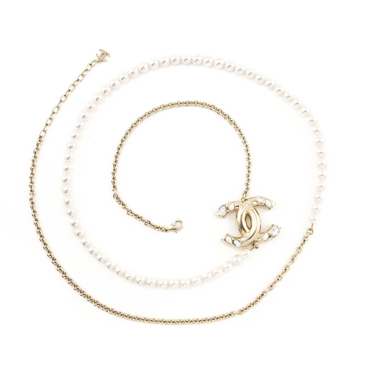 Chanel Faux Pearl Chain CC Necklace - Love that Bag etc - Preowned Authentic Designer Handbags Preloved Fashions