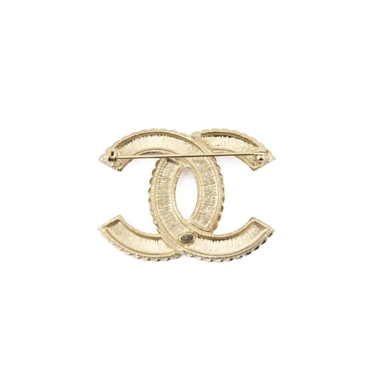 Chanel Gold-Tone April In Paris Strass Pearl CC Brooch - Love that Bag etc - Preowned Authentic Designer Handbags Preloved Fashions