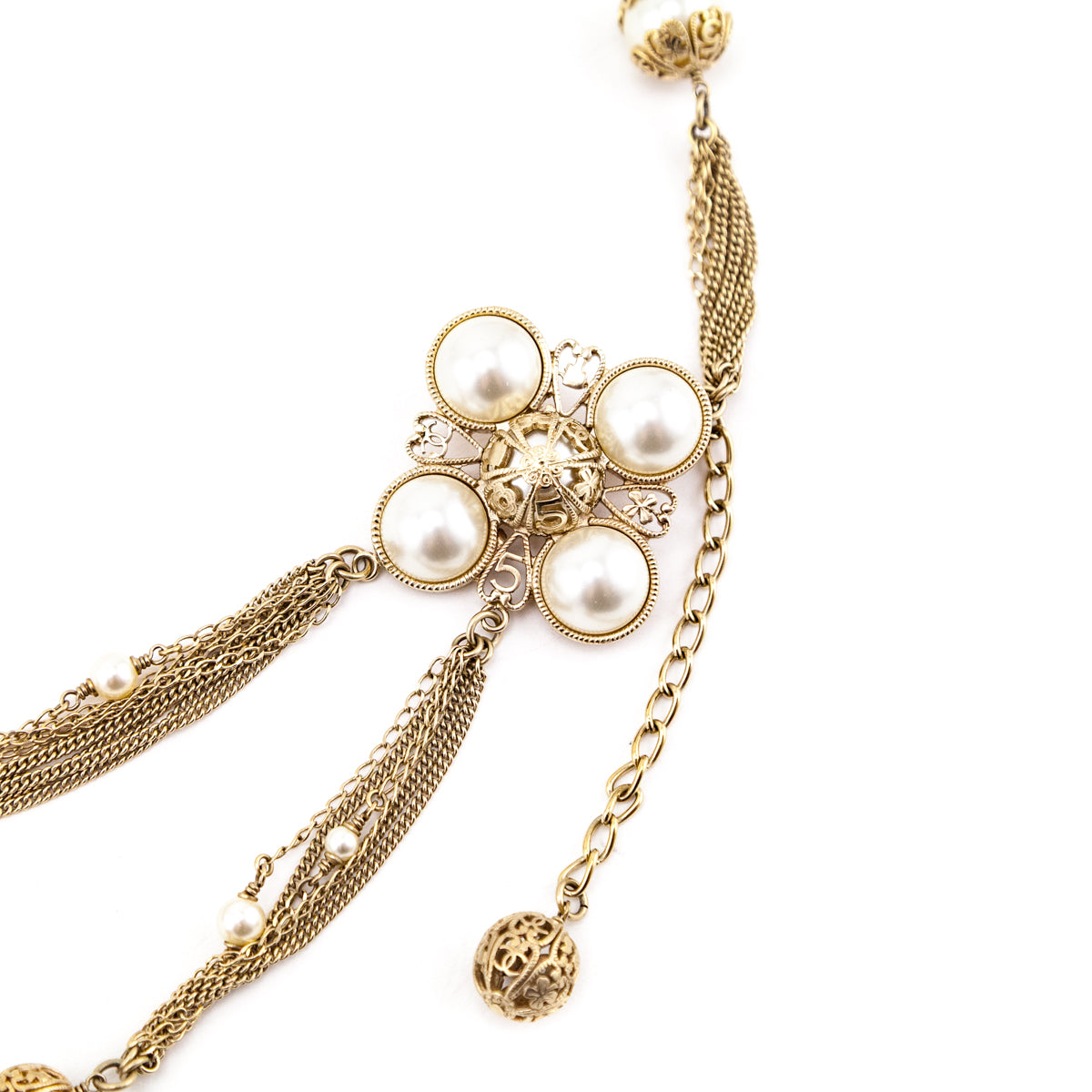 Chanel Gold Faux Pearl Multi-Chain 2006 Belt / Necklace - Love that Bag etc - Preowned Authentic Designer Handbags Preloved Fashions