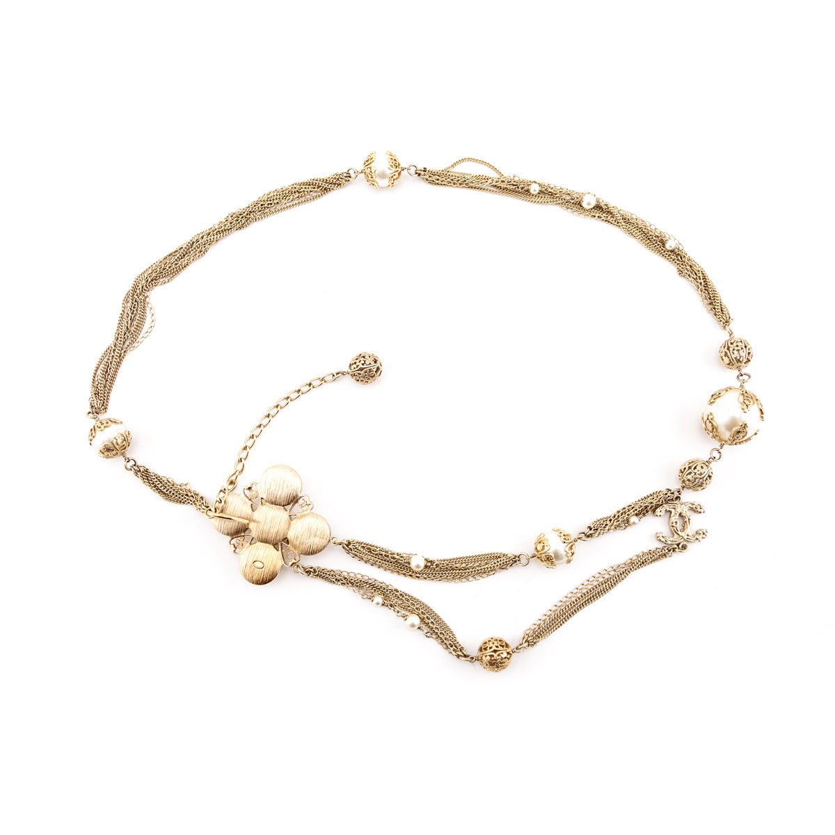 Chanel Gold Faux Pearl Multi-Chain 2006 Belt / Necklace - Love that Bag etc - Preowned Authentic Designer Handbags Preloved Fashions