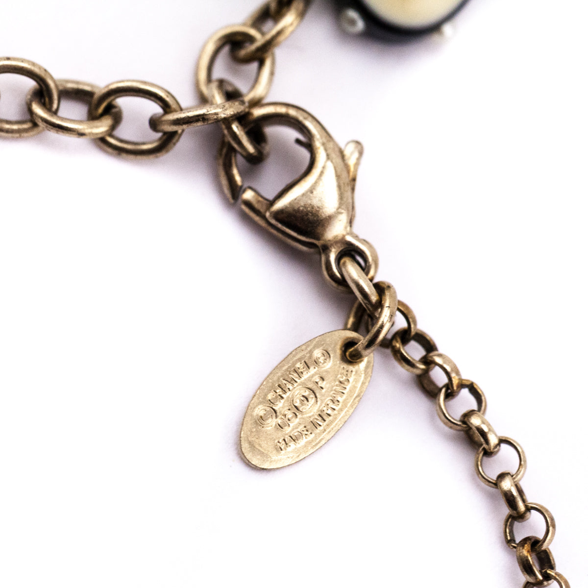 Chanel Ivory Enamel Heart Charm 2006 Bracelet - Love that Bag etc - Preowned Authentic Designer Handbags Preloved Fashions