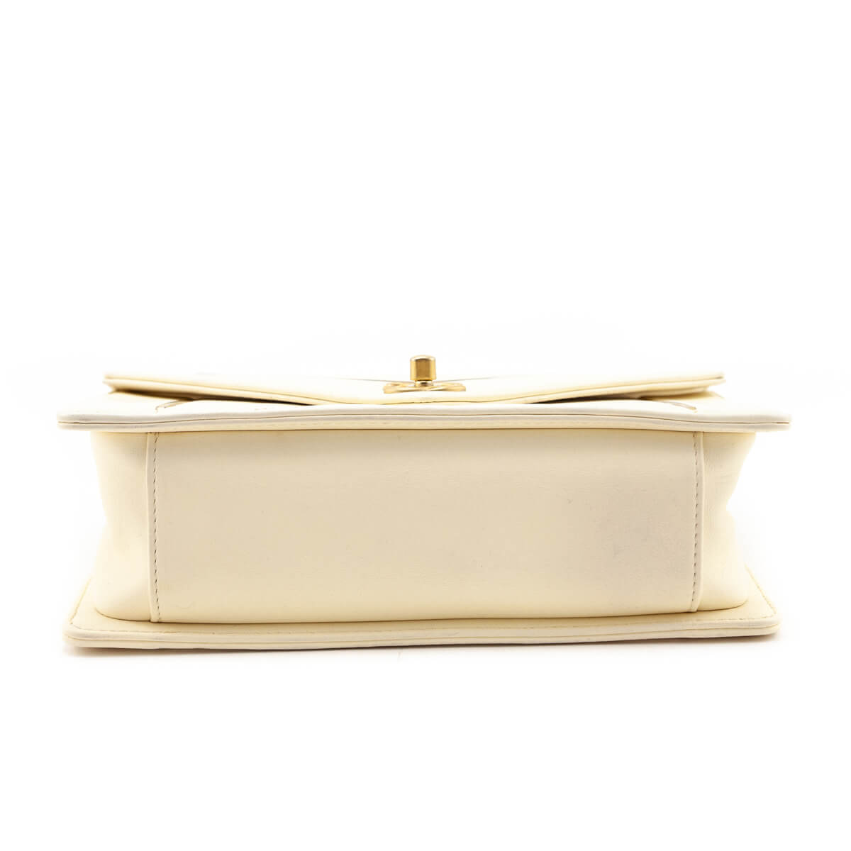 Chanel Ivory Lambskin Reversed Chevron Quilted Flap Bag - Love that Bag etc - Preowned Authentic Designer Handbags Preloved Fashions