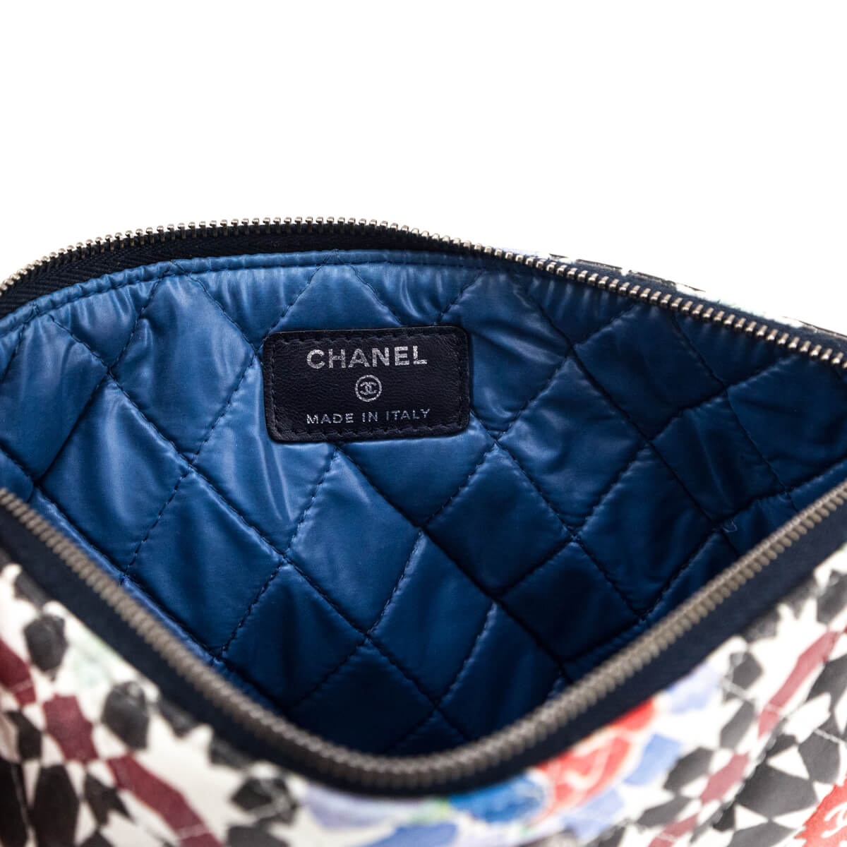 Chanel Multicolor Quilted Glazed Lambskin Small Paris Dubai Pouch - Love that Bag etc - Preowned Authentic Designer Handbags Preloved Fashions