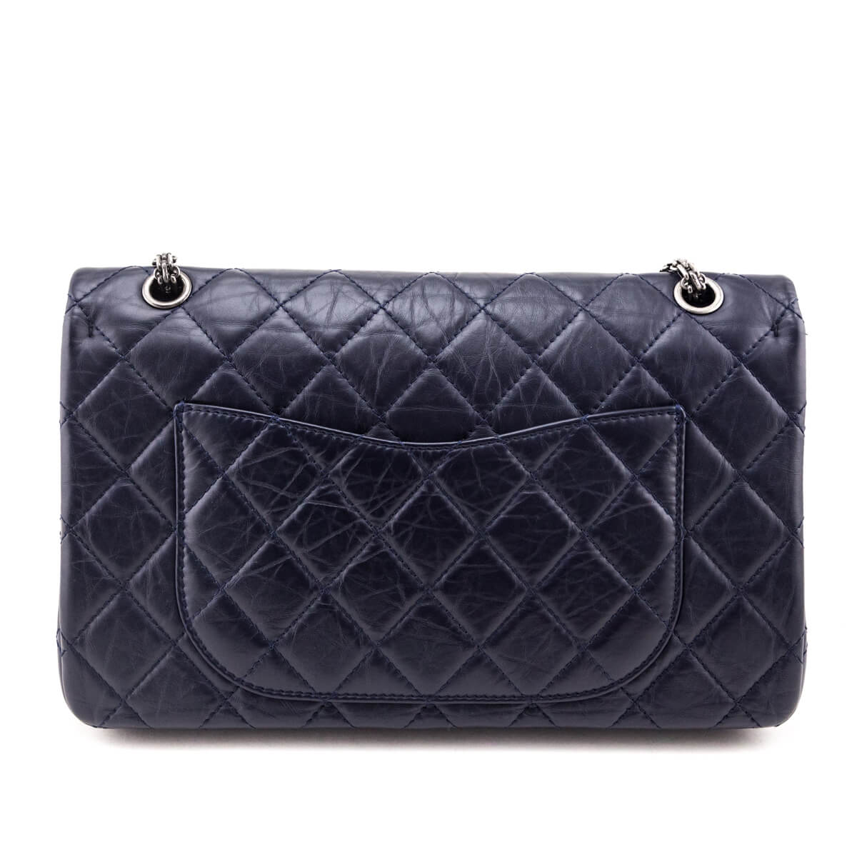 Chanel Navy Aged Calfskin Quilted 2.55 Reissue 227 Flap - Love that Bag etc - Preowned Authentic Designer Handbags Preloved Fashions