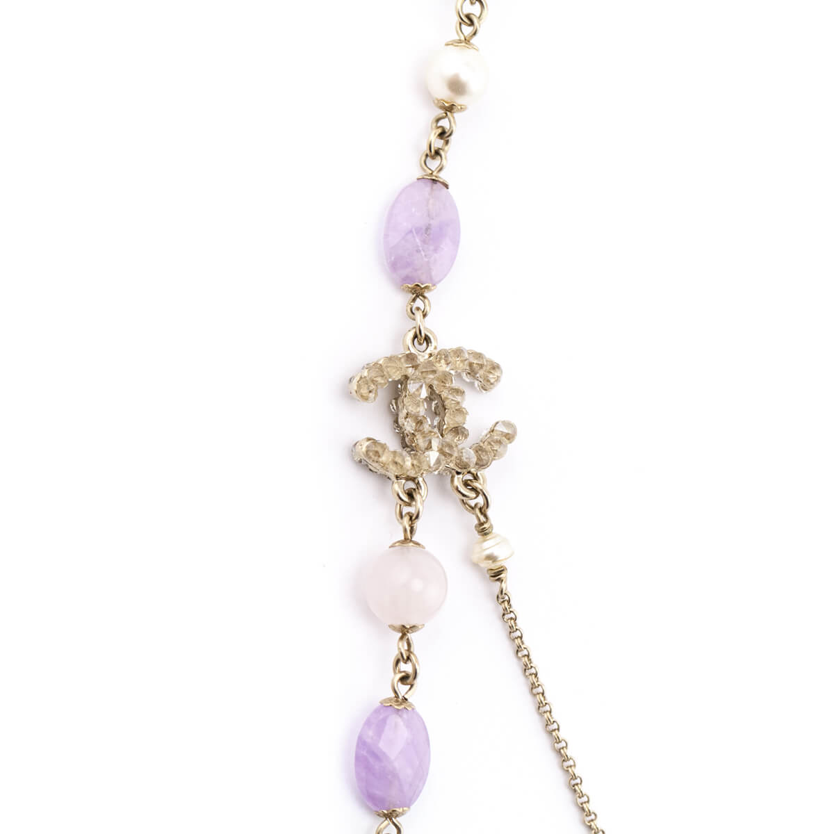 Chanel Purple Bead Gold CC Multi-Strand Necklace - Love that Bag etc - Preowned Authentic Designer Handbags Preloved Fashions