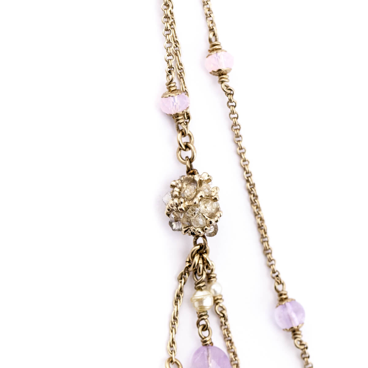 Chanel Purple Bead Gold CC Multi-Strand Necklace - Love that Bag etc - Preowned Authentic Designer Handbags Preloved Fashions
