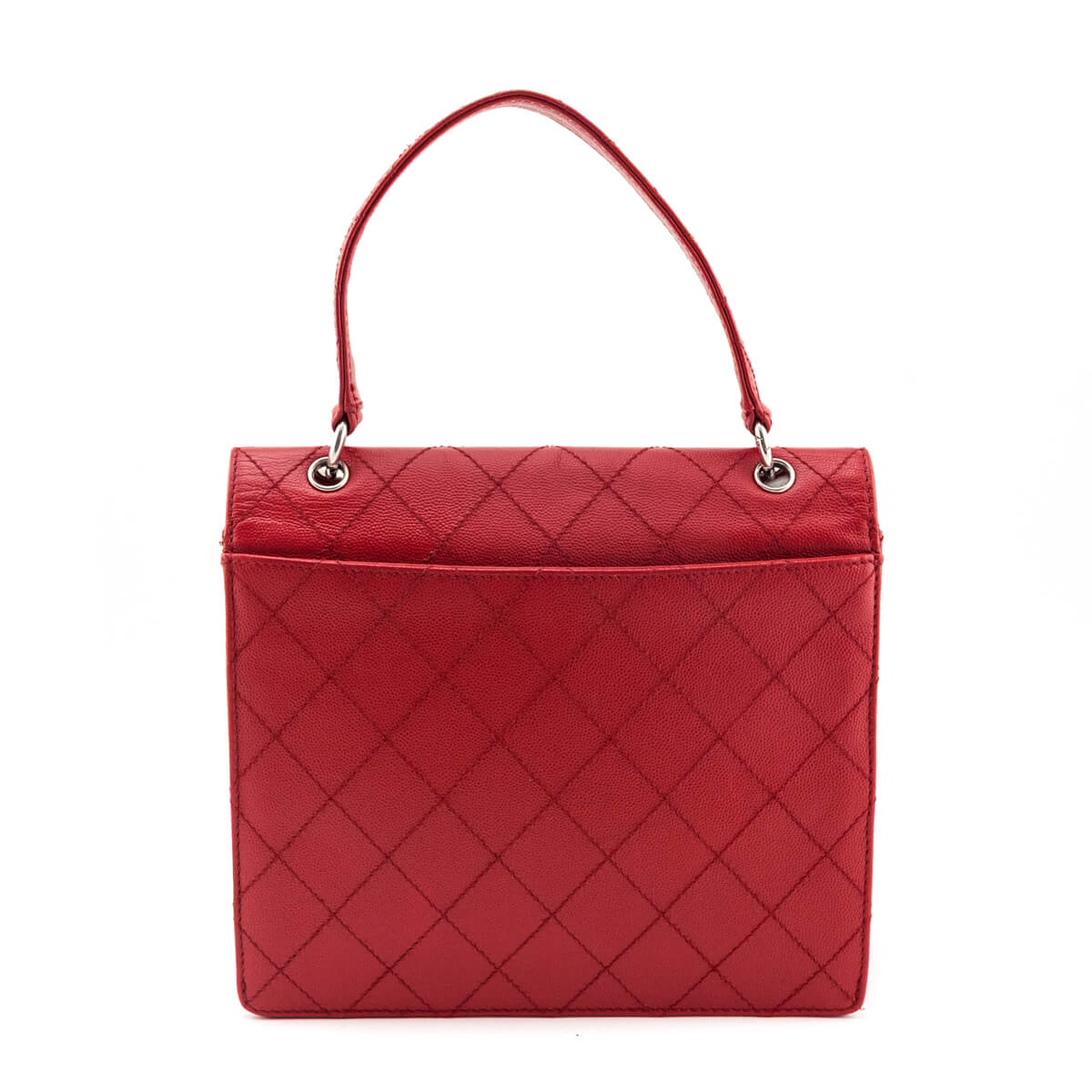 Chanel Red Caviar Top Handle Envelope Flap Bag - Love that Bag etc - Preowned Authentic Designer Handbags Preloved Fashions