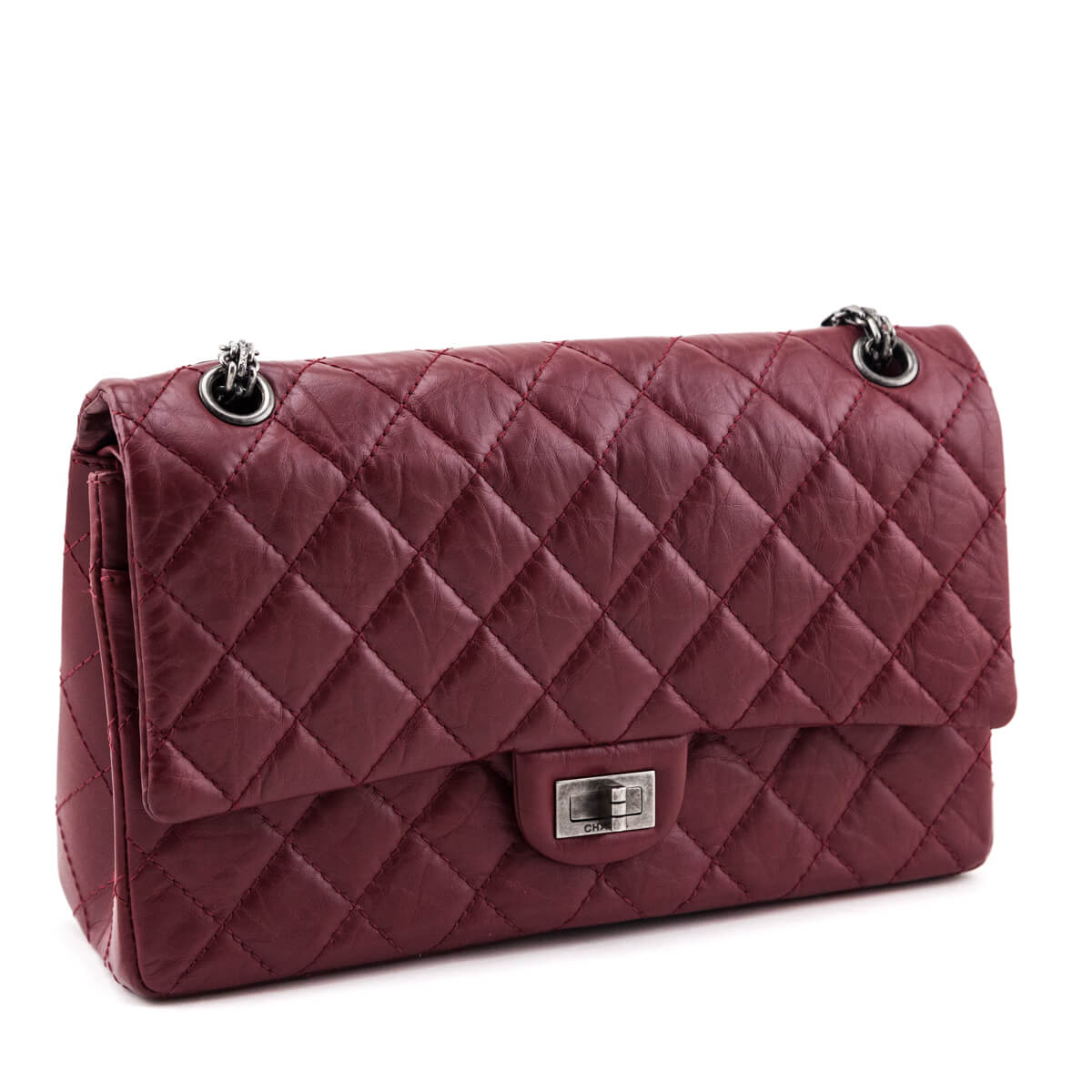 Chanel Red Quilted Aged Calfskin 2.55 Reissue 226 Flap Bag - Love that Bag etc - Preowned Authentic Designer Handbags Preloved Fashions