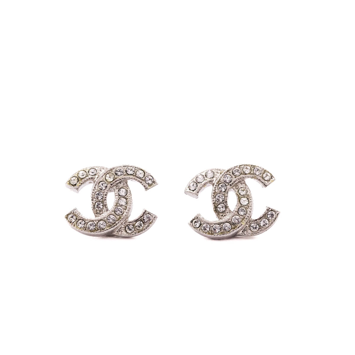 Chanel Strass CC Stud Earrings - Love that Bag etc - Preowned Authentic Designer Handbags Preloved Fashions