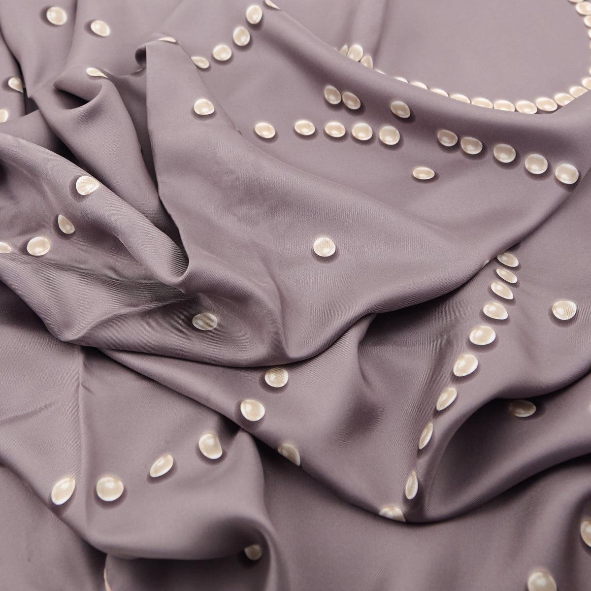 Chanel Taupe Silk Pearl Scarf - Love that Bag etc - Preowned Authentic Designer Handbags Preloved Fashions
