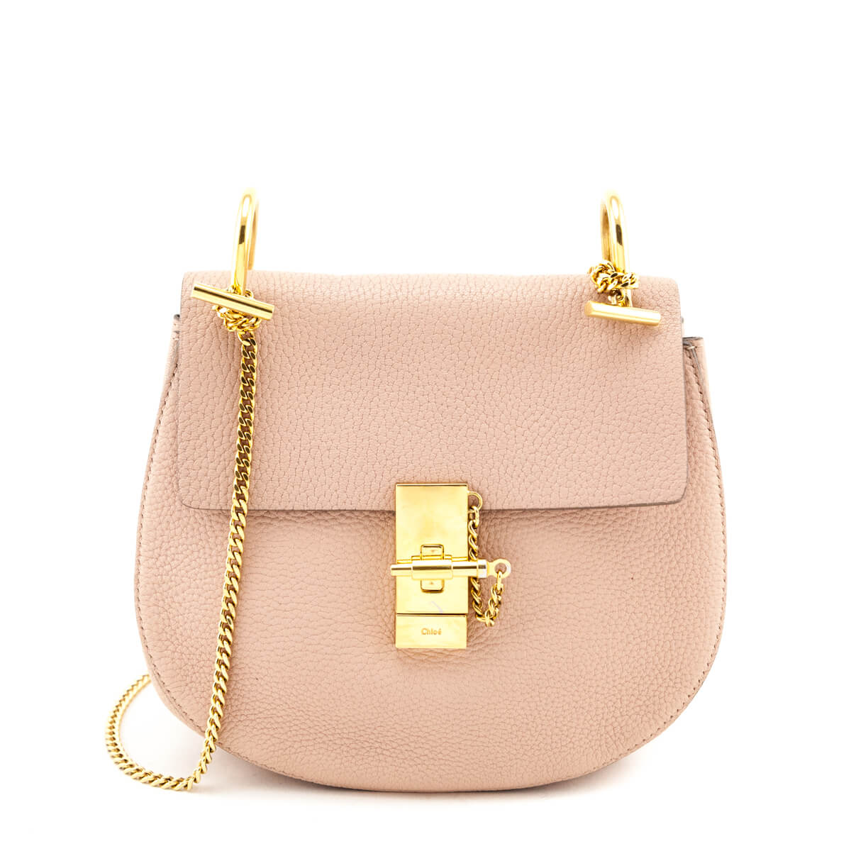 Chloe Nude Grained Lambskin Medium Drew Bag - Love that Bag etc - Preowned Authentic Designer Handbags Preloved Fashions