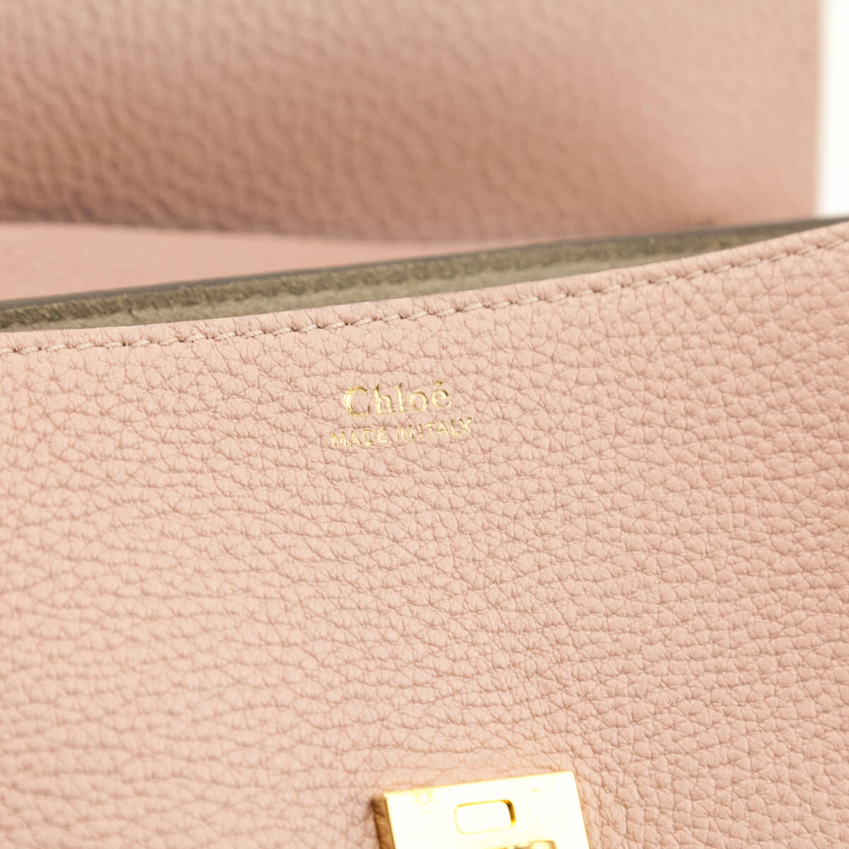 Chloe Nude Grained Lambskin Medium Drew Bag - Love that Bag etc - Preowned Authentic Designer Handbags Preloved Fashions