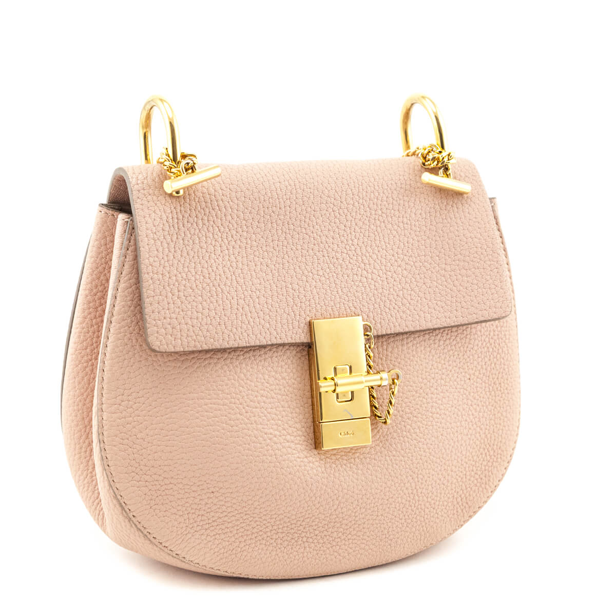 Chloe Nude Grained Lambskin Medium Drew Bag - Love that Bag etc - Preowned Authentic Designer Handbags Preloved Fashions