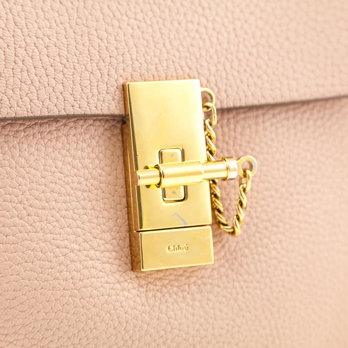 Chloe Nude Grained Lambskin Medium Drew Bag - Love that Bag etc - Preowned Authentic Designer Handbags Preloved Fashions